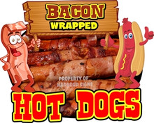 Bacon Wrapped Hot Dogs Decal