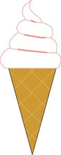 Ice Cream Cone Concession Food Vinyl Sign Decal
