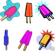 Popsicle Dreamsicle Concession Food (all 6) Decals (each Sign Decals approx 6")