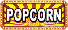 Popcorn Lettering Concession Food Truck Restaurant Vinyl Menu Decal
