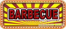 Barbecue Vinyl Menu Decal for your Restaurant Storefront Window or Food Trucks and Concessions.