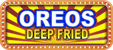Oreos Deep Fried Vinyl Menu Decal for Restaurant Storefront Window or Food Trucks and Concessions
