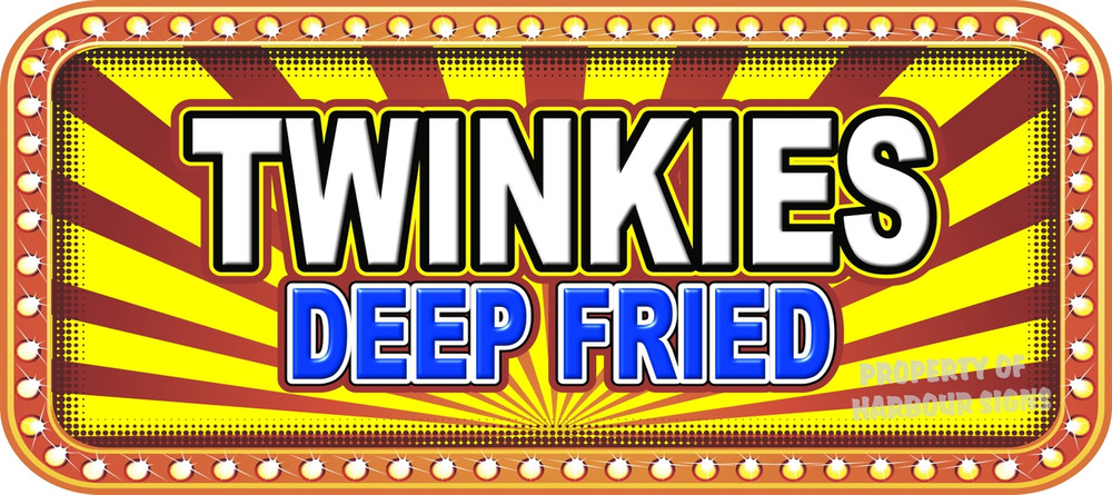 Twinkies Deep Fried Vinyl Menu Decal for Restaurant Storefront Window or Food Trucks and Concessions