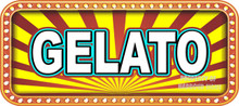 Gelato Vinyl Menu Decal for your Restaurant Storefront Window or Food Trucks and Concessions.