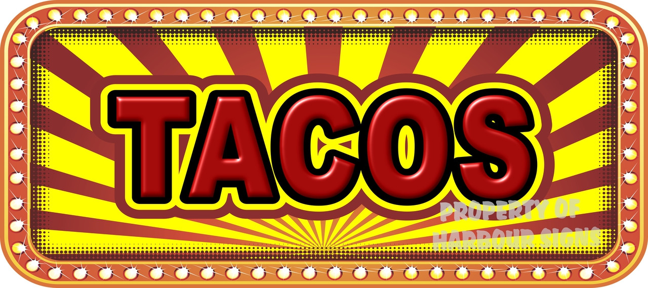 Tacos In A Bag Decal 7" Mexican  Restaurant Concession Food Truck Vinyl Sticker 