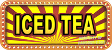 Iced Tea Vinyl Menu Decal for your Restaurant Storefront Window or Food Trucks and Concessions.