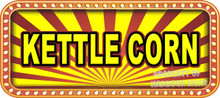 Kettle Corn Vinyl Menu Decal for your Restaurant Storefront Window or Food Trucks and Concessions.