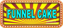 Funnel Cake Vinyl Menu Decal for your Restaurant Storefront Window or Food Trucks and Concessions.