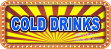 Cold Drinks Vinyl Menu Decal for your Restaurant Storefront Window or Food Trucks and Concessions.