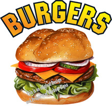 Burgers Hamburger Concession Food Truck Decals