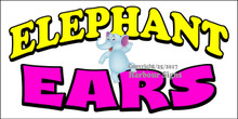 Elephant Ears Food Concession  Vinyl Decal Sticker