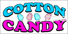 Cotton Candy Food Concession  Vinyl Decal Sticker