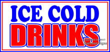 Ice Cold Drinks Food Concession  Vinyl Decal Sticker