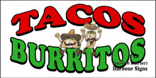 Tacos Burritos Food Concession  Vinyl Decal Sticker
