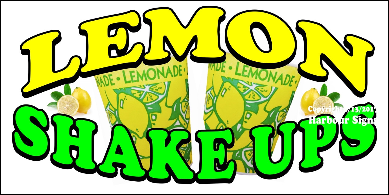 Concession Banner Lemon Shake-Ups 18"x48" 