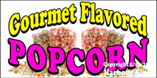 Gourmet Flavored Popcorn Food Concession  Vinyl Decal Sticker