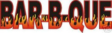 BBQ Bar-B-Que Pork Restaurant Concession Vinyl Sign Decal