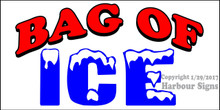 Bag of Ice Food Concession  Vinyl Decal Sticker