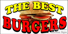 Burgers The Best Food Concession  Vinyl Decal Sticker