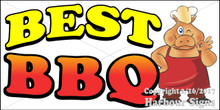 Best BBQ Barbecue Bar-B-Que Food Concession  Vinyl Decal Sticker