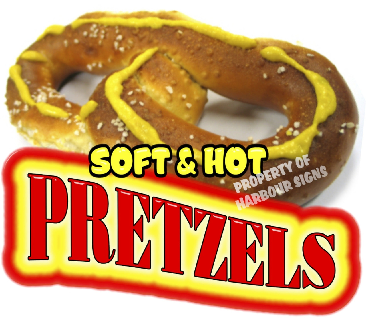 Pretzel Food Concession Stand Food Truck Decal - Harbour Signs