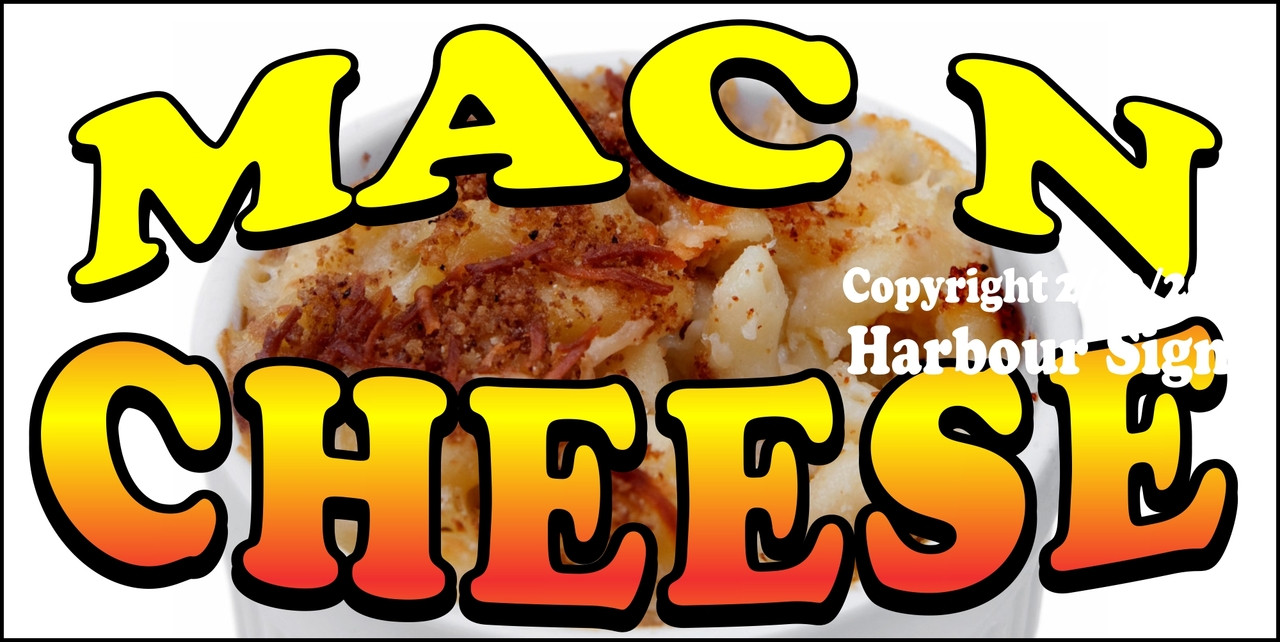 Choose Your Size Mac N Cheese Decal Food Truck Concession Vinyl Sticker 