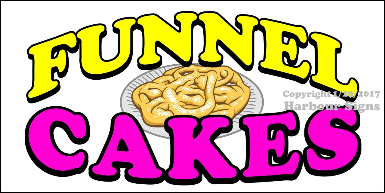Funnel Cakes Food Truck Concession Vinyl Decal Harbour Signs