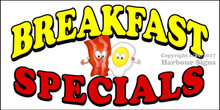 Breakfast Specials Food Truck Concession Vinyl Decal