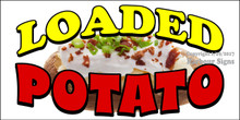 Loaded Potato Baked Food Concession  Vinyl Decal Sticker