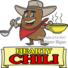 DECAL Hearty Chili Soup Food Concession  Vinyl Sticker