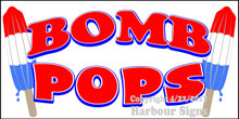 Bomb Pop Ice Cream Food Truck Concession  Vinyl Decal Sticker