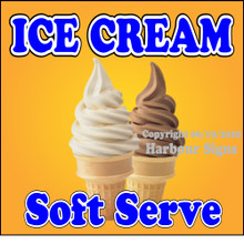 Ice Cream Soft Serve Vinyl DECAL Food Truck Concession 