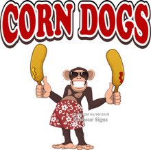 Corn Dogs Vinyl DECAL Food Concession 