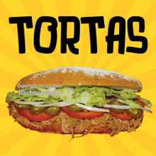 DECAL Tortas Sandwich Mexican Food Truck Concession Sticker