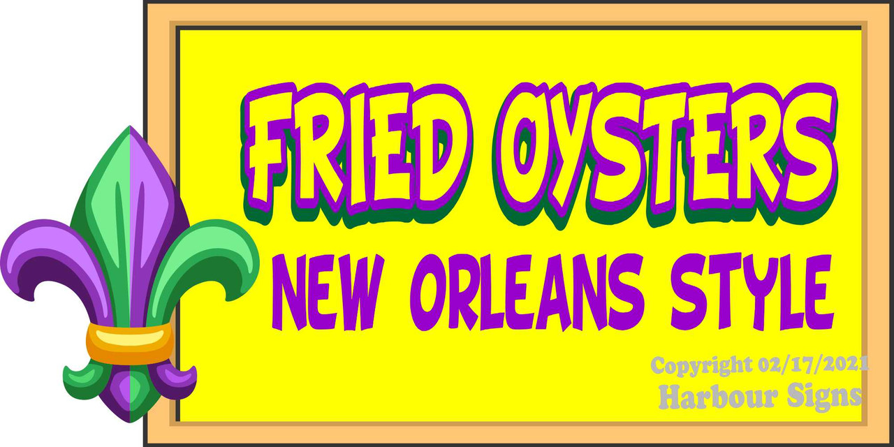 Fried Oysters Nola Food Decal Sticker Vinyl