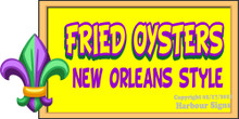Fried Oysters Nola Food Concession  Vinyl Decal Sticker