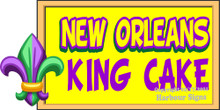 King Cake Nola Food Concession  Vinyl Decal Sticker