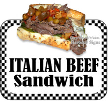 Italian Sausage Sub Sandwich Concession Food Truck Vinyl Sign Sticker Decal 14" 