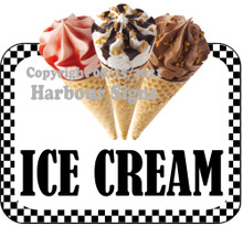 Ice Cream Decal 20" x 6" Cone Concession Restaurant Food Truck Vinyl Sticker 3 