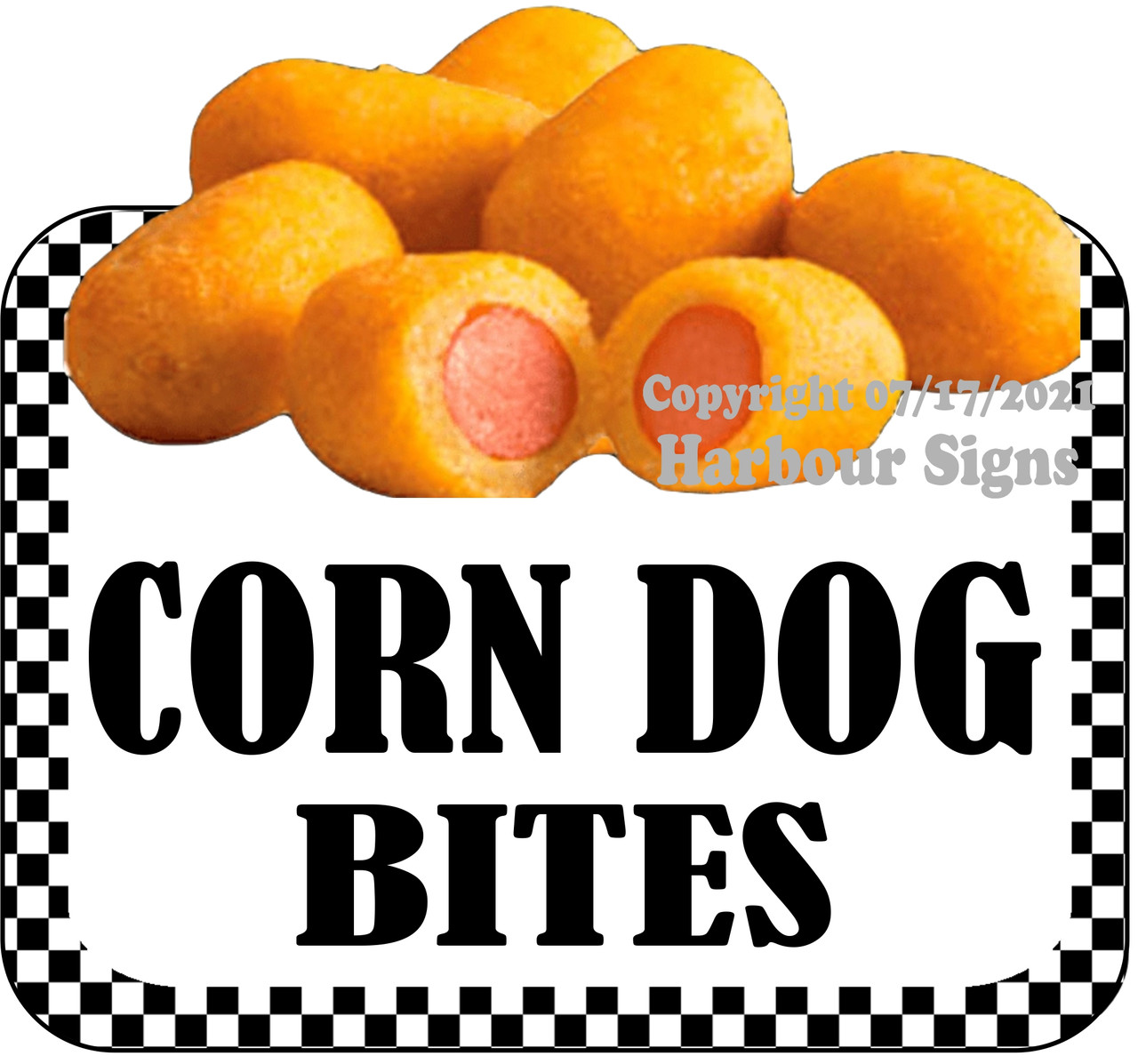Corn Dogs DECAL Monkey Concession Food Truck Sticker Choose Your Size 