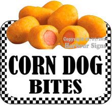 Corn Dog Bites Decal Food Truck Concession Vinyl Sticker BW