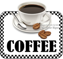 Coffee Decal Drinks Beverage Food Truck Concession Vinyl Sticker BW