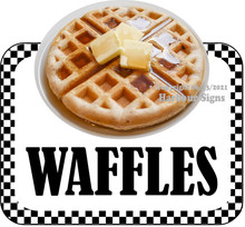 Waffles Decal Breakfast Food Truck Concession Vinyl Sticker BW
