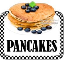 Pancakes Decal Breakfast Food Truck Concession  Vinyl Sticker BW