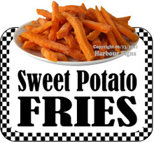 Sweet Potato Fries Decal Food Concession  Vinyl Sticker BW