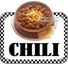  Chili Decal Soup Food Truck Concession Vinyl Sticker BW
