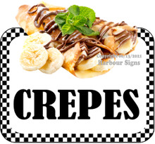 Crepes Decal Food Truck Concession Vinyl Sticker BW