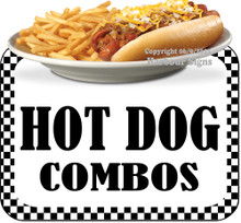 Hot Dog Combo Decal Food Truck Concession Vinyl Sticker BW