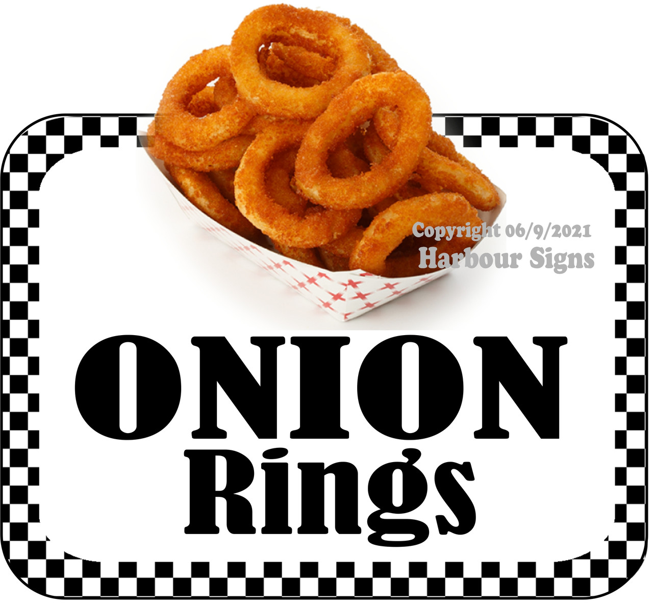 Onion Rings Decal Food Truck Concession Vinyl Sticker
