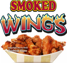 Smoked Wings Decal Food Truck Concession Vinyl Sticker